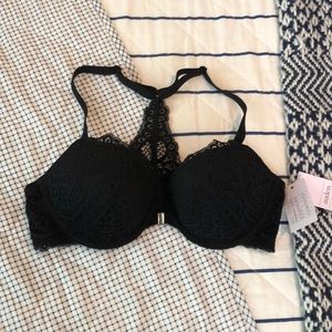 Auden Black Racerback Push Up Bra